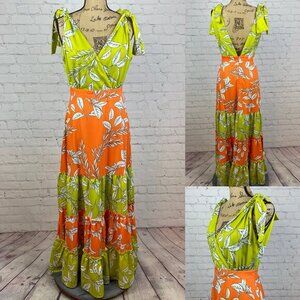 Dygarni Floral Multi Tier Cross Front Maxi